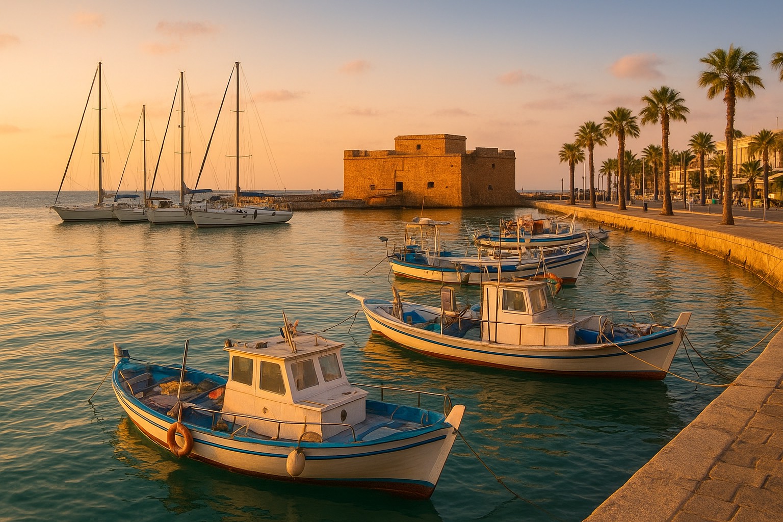 Hafen von Paphos auf Zypern